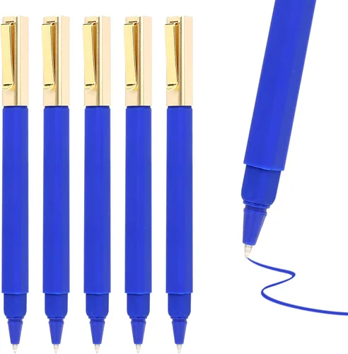 Vista 12 de 6 paquetes de bolígrafos de gel negros de 0.5 mm de punta media, bolígrafos de tinta de gel con tapa, secan rápidamente, bolígrafo de punta redonda
