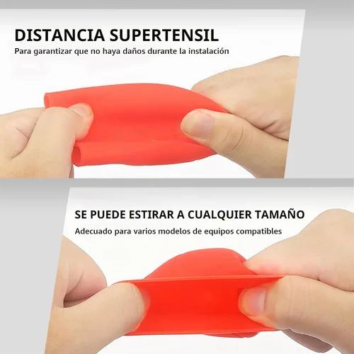 Vista 5 de 2 PCS Fundas para Cabeza de Palanca de Cambios del Automóvil, Funda de Mango Cómodo para Palanca de Freno de Mano, Protector Antideslizante de Negro