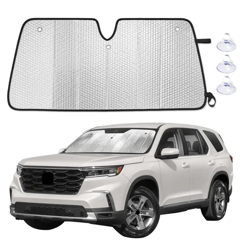 Vista 25 de EcoNour Parasol plegable para parabrisas de Mazda 3 2014-2016 2017 2018, parasol para ventana delantera de automóvil, protección UV, bloqueador