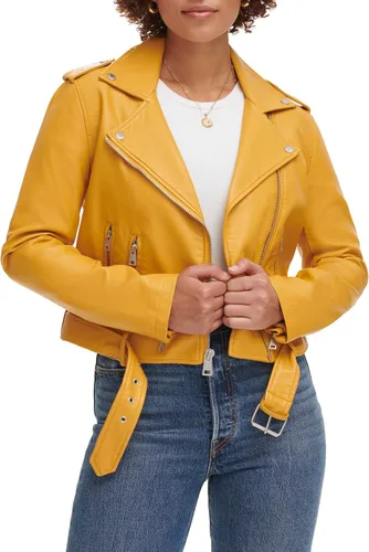 Vista 2 de Levi's Women's Faux Leather Belted Motorcycle Jacket (Standard & Plus Sizes)