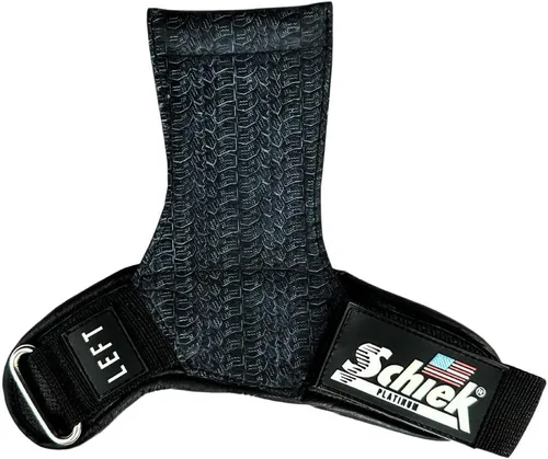 Vista 9 de Schiek Sports Model 1907 Platinum Edition Ultimate Grips - Correas de levantamiento de pesas 3 en 1, muñequeras y almohadillas de agarre, control