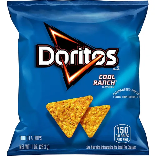 Vista 5 de Frito-Lay Doritos Mix Paquete variado, queso nacho y rancho fresco, bolsas de 1 oz (paquete de 10)