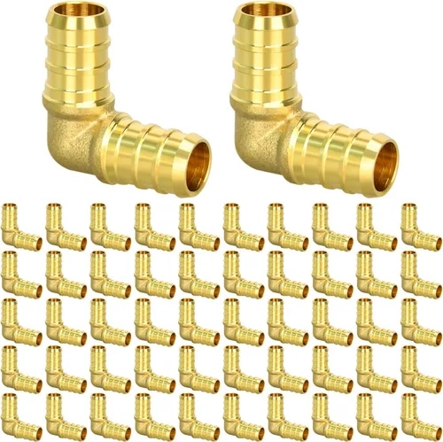 Vista 18 de Paquete de 10 accesorios de codo PEX de 1/2 pulgada, accesorios de latón para tubería PEX