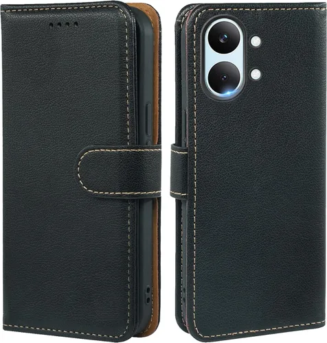 Vista 29 de Funda tipo cartera para Motorola Moto G Power 2026/2025, con bloqueo RFID, de piel sintética, para Moto G Power 2026, cierre magnético, tarjetero