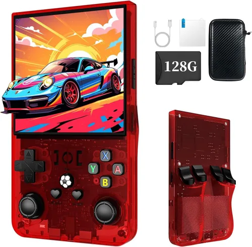 Vista 10 de Consola de juegos retro R36MAX (nueva actualización R36S) - Pantalla IPS 4K HD de 4.0 pulgadas, 128 GB precargados más de 22,000 juegos retro