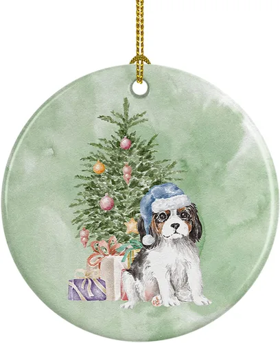 Vista 54 de Caroline's Treasures Bulldog, Bulldog inglés #2 y árbol de cerámica adorno colgante para árbol de Navidad, decoración colgante para el hogar