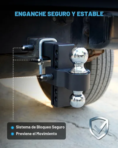 Vista 3 de Kohree Enganche de remolque ajustable de 6 pulgadas, se adapta a receptor de 2 pulgadas, enganche de caída y elevación, enganche de remolque