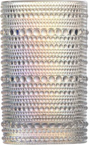 Vista 22 de Fortessa Jupiter - Vaso de vidrio con cuentas y diseño de clavos, 10 onzas, doble estilo antiguo (juego de 6), ámbar