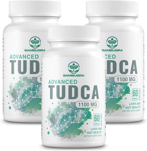 Vista 8 de Sambugra Suplementos de TUDCA para el Hígado 1100mg, Suplemento de Sal Biliar TUDCA de Fuerza Ultra Testado por Terceros, Apoyo Hepático