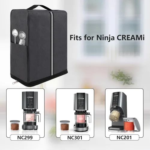 Vista 5 de Bolsa de almacenamiento para hacer helados compatible con Ninja Creami Breeze NC201, NC299AMZ, Ninja NC301, picnic familiar, barbacoa al aire libre
