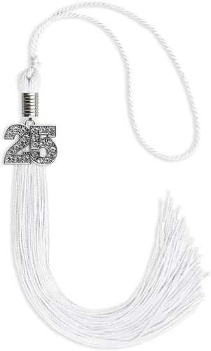 Vista 122 de Endea Graduation Borla de un solo color con dije de plata brillante (oro antiguo, 2022)