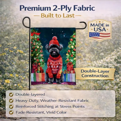 Vista 5 de Caroline's Treasures DAC3321GF Bandera de Jardín Navideña de Affenpinscher Bandera de Buzón Bandera Decorativa de Patio Banner Exterior Arte
