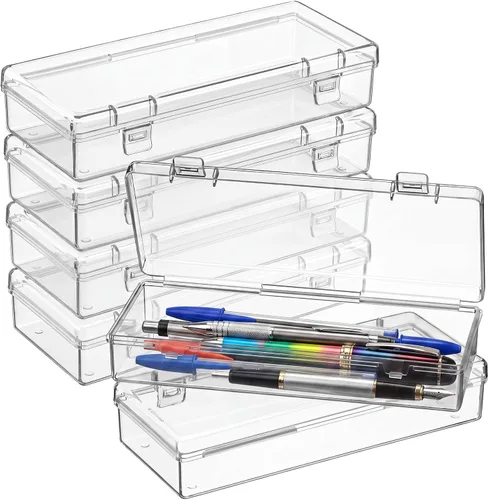 Vista 51 de 6 piezas de mini contenedores de almacenamiento de cuentas de plástico transparente para recolectar artículos pequeños, cuentas, joyas, tarjetas