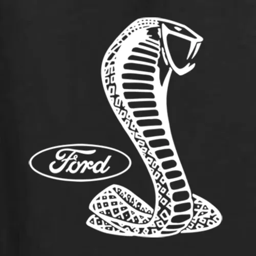 Vista 2 de Wild Bobby Retro Ford Shelby Cobra Emblem Vintage Blanco Logo Cobra - Sudadera con capucha con cremallera delantera y trasera