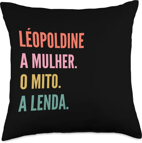 Vista 4 de Funny Portuguese First Name Design - Léopoldine Throw Pillow