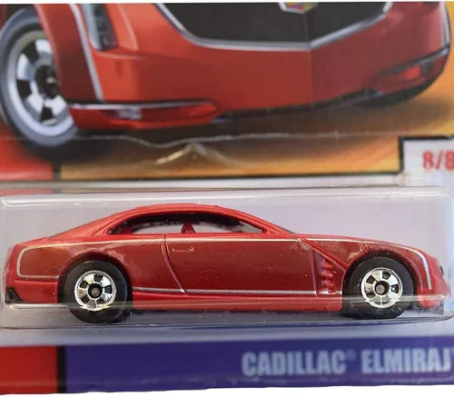 Vista 2 de Hot Wheels 1:64 Escala fundición exclusiva Heritage [rojo] Cadillac Elmiraj 8/8