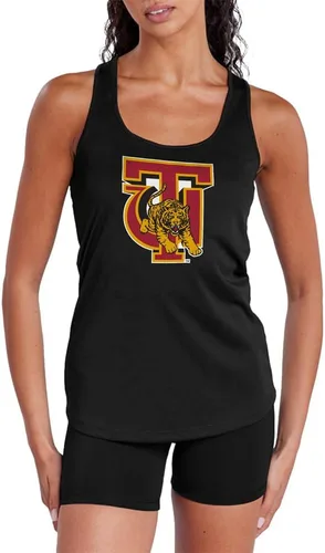 Vista 248 de Camiseta deportiva sin mangas oficial de NCAA Collegiate para mujer, con espalda cruzada, colección con logotipo primario