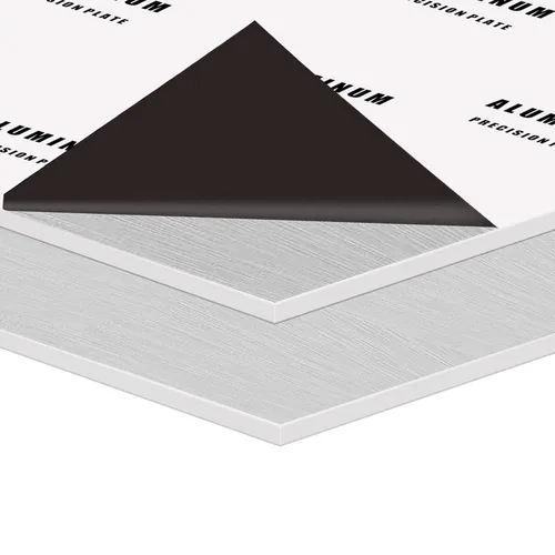 Vista 16 de Placa de hoja de aluminio de 1 pulgada de grosor, placas de aluminio resistentes de 6 x 6 pulgadas con película protectora, placa de panel plano