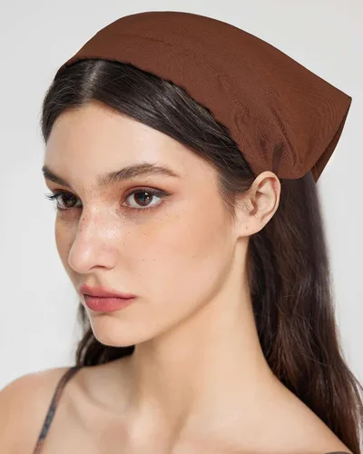 Vista 5 de AWAYTR 3 unidades de bandana para el cabello para mujeres y niñas, bufanda para el cabello, bandana de doble capa triangular, pañuelo