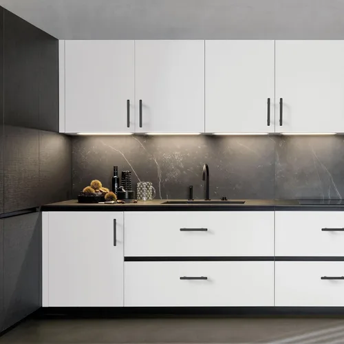 Vista 26 de Paquete de 10 manijas de níquel satinado cepillado de 3-3/4 pulgadas (3.780 in) para gabinetes de cocina, tiradores de gabinete, tiradores de cajón