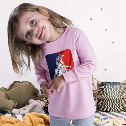 Vista 4 de Cute Rascals Camiseta de manga larga para niños, ropa de algodón para niños y niñas