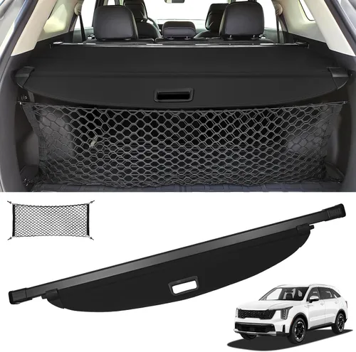 Vista 32 de Sze Cubierta de carga para Jeep Grand Cherokee 2022 2023 2024 2025 2026 (2 filas; WL) 4XE retráctil para maletero, cubierta de seguridad negra