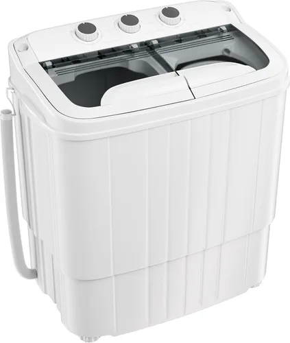 Vista 11 de Superday Lavadora portátil, 16 libras, mini compacta, lavadora doble de tambor, lavadora compacta con centrifugado, combo de lavadora y secadora Azul