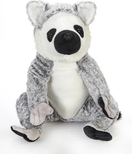 Vista 9 de The Petting Zoo Peluche de lémur de cola anillada, regalos para niños, animales salvajes del zoológico Onez, juguete de peluche de lemur de cola