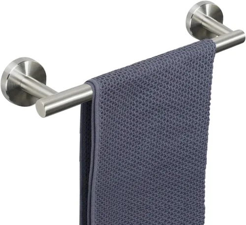 Vista 16 de NearMoon - Barra para toallas de baño, accesorios de baño de acero inoxidable, para toalla de ducha para baño, soporte de toalla montado en la pared