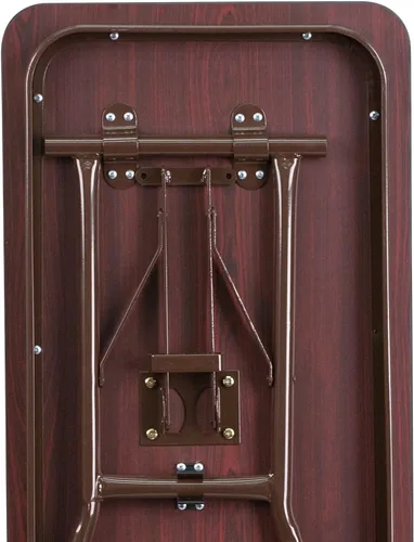 Vista 5 de Flash Furniture Frankie - Mesa de entrenamiento plegable de melamina de caoba de 5 pies