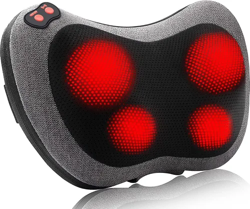 Vista 9 de Papillon - Masajeador de espalda con calor, almohada de masaje Shiatsu para cuello, hombros, pies y espalda baja, alivio del dolor de tejido