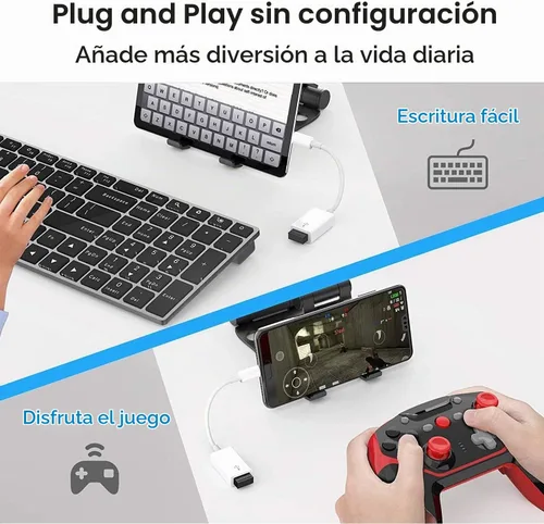 Vista 4 de Adaptador USB C a USB, 2 unidades, convertidor de adaptador de cable OTG tipo C a USB 3.0
