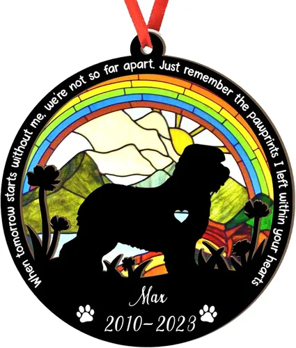 Vista 42 de Adorno personalizado para atrapasoles de sabueso afgano, adorno de Navidad de sabueso afgano, regalo para perro amante, sabueso afgano conmemorativo