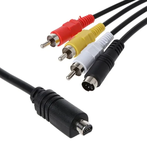 Vista 5 de VMC-15FS Cable de repuesto para AV A/V TV S-Video VMC-30FS 10Pin AV TV-Out Cable compatible con videocámara Handycam DCR-HC24E DCR-HC26E DCR-SR80