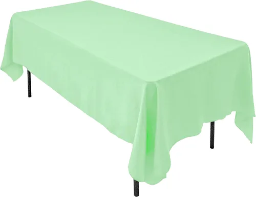 Vista 17 de AK TRADING CO. Mantel rectangular de poliéster de 60 x 102 pulgadas, fabricado en Estados Unidos, resistente a las arrugas, ignífugo, duradero