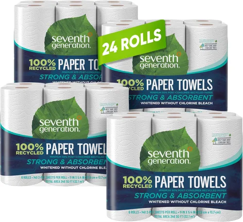 Vista 15 de Seventh Generation Toallas de papel, 100% papel reciclado, 2 capas, 1 rollo (el embalaje puede variar)