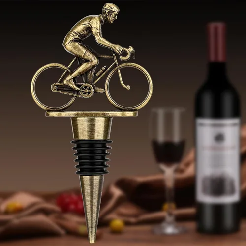 Vista 9 de LKKCHER Tapón de Botella de Vino en Forma de Bicicleta, Lindos Regalos de Vino para Hombres Mujeres, Regalos Vintage de Bicicleta y Ciclismo