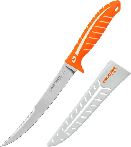 Vista 11 de Dexter Outdoors Dextreme Cuchillo de filete rígido de 10 pulgadas de doble filo Incluye funda