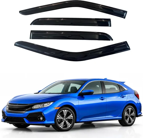 Vista 382 de IG - Visera para ventana para Ford Bronco y F150-F350 1980-1996, deflector lateral tipo cinta adhesiva, resistente, contra lluvia y viento