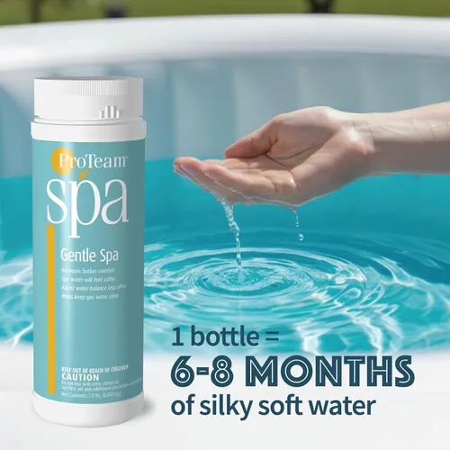 Vista 3 de ProTeam Gentle Spa - Suavizante y acondicionador de agua para bañera de hidromasaje, suaviza el agua dura, previene las líneas de espuma