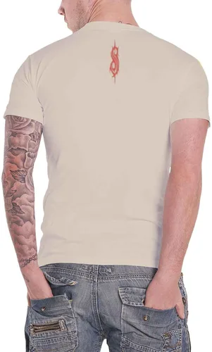 Vista 2 de Slipknot Sid Photo - Camiseta ajustada para hombre (estampado trasero), color arena