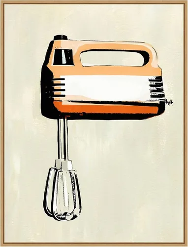 Vista 16 de Amanti Art Lienzo enmarcado para pared, 24 x 18 pulgadas, aparato de cocina retro III por Annie Warren, lienzo enmarcado para pared, obras de arte
