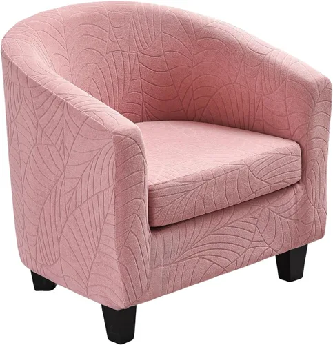 Vista 8 de NILUOH - Funda elástica para silla de club de 2 piezas, funda suave y elástica para silla de bañera, fundas para sillas de barril, fundas