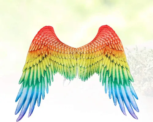 Vista 5 de Alas de ángel para cosplay, accesorios de actuación, alas de arco iris, alas de ángel, carnaval, accesorio de vestir elegante