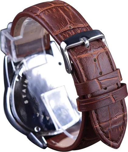 Vista 5 de Winner Fashion - Reloj de pulsera mecánico triangular de carreras, esfera de esqueleto dorado impermeable, movimiento automático, reloj mecánico