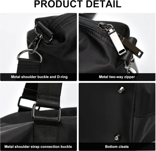 Vista 7 de Bolsa de viaje para gimnasio, bolsa de hombro para fin de semana para mujer