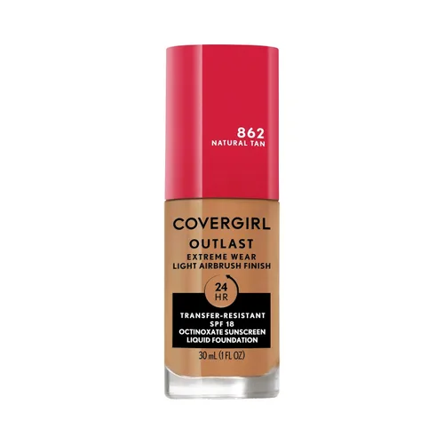 Vista 27 de Covergirl Outlast Extreme Wear Base líquida 3 en 1 de cobertura completa, protector solar SPF 18, beige pulido, 1 onza líquida