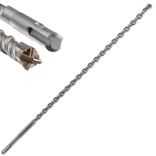 Vista 13 de Wensilon Broca para hormigón, 1 unidad, 1 pulgada x 10 "-8 pulgadas, material de carburo de doble rosca de tipo cruzado, adecuado para hormigón