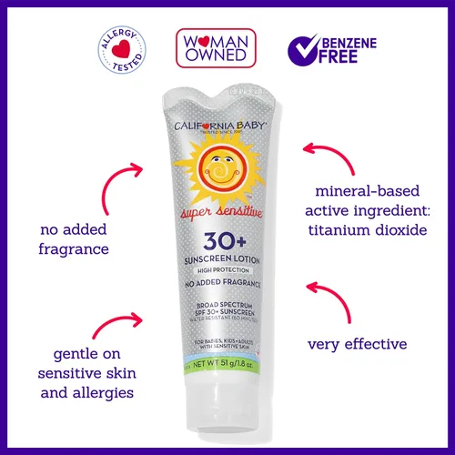 Vista 3 de Protector solar supersensible sin fragancia 30 SPF, por California Baby