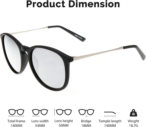 Vista 3 de JOORTI Gafas de sol polarizadas para mujeres y hombres protección UV